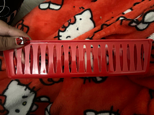 Red plastic rectangular - red,